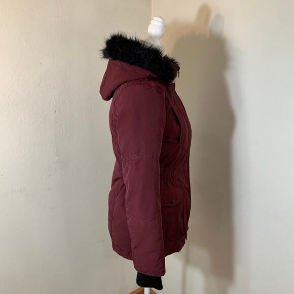 Express Red Down Puffy Jacket size XS - Picture 3 of 13